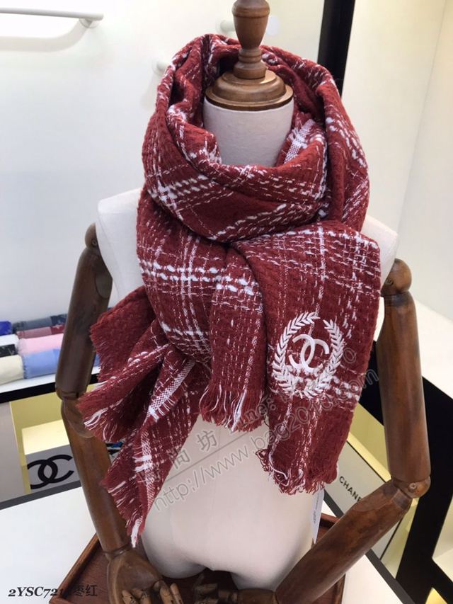 CHANEL圍巾 專櫃VIP限量版 香奈兒頂級進口客供羊毛圍巾 CHANEL羊毛圍巾女披肩  llwj6885